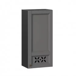 Шкаф кухонный 400 высокий Амели-3 ЛД 299.420.000.041 Черный Оникс серый