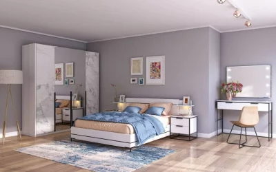 Шкаф одностворчатый с зеркалом Норд ЛД.677.060.000.028 Белый