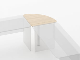 Приставка угловая Глассй 2.16 Бук светлый / Glassy