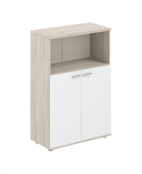 Шкаф средний с нишей Сигма СГ.843.ОЛ.ВХ Дуб светлый Белый / Sigma SG.843.OL.WH
