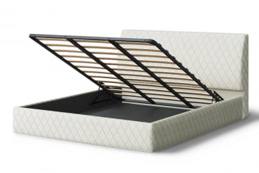 Кровать Хилтон, 2000 кс 1200 мм, серо-белый / x