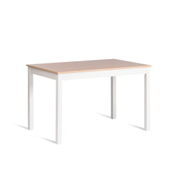 Обеденный комплект Хадсон (стол + 4 стула)/ Hudson Dining Set (mod.0103) МДФ/тополь/меламин, стол: 118х74х73 см, стул: 42,5x46,5x93,5 см, White (Белый) / Natural