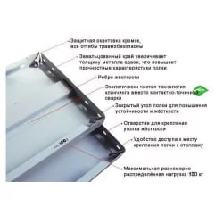 Полка СТФЛ 100х60