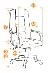 Кресло руководителя Devon (коричневый 36-36)