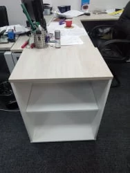 Тумба открытая Deka 9.01.06 Дуб Сантана светлый/Белый