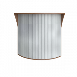 Стойка угловая (радиусный элемент - ролета) Рива А.РС-5.5 Орех Гварнери / Riva