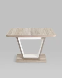 Стол раскладной Веcтор 120-160 Дуб анкона-белый / Vector