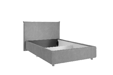 Полутороспальная кровать Квест с основанием ЗО.КМ1.2-03 крем (велюр) / ZO.KM1.2-03