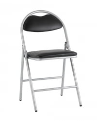 Складной стул Hagen chrome экокожа Черный