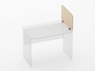 Экран разделительный прямой Глассй 5.14.06 Орех / Glassy