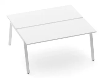 Письменный стол для двоих Deka Л-обр. каркас 73.145.16 Белый