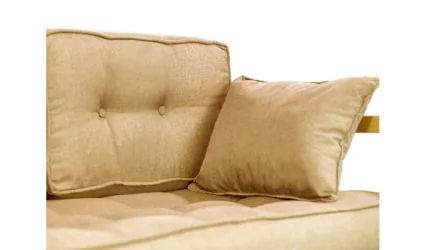 Диван двухместный DEmoku Д-2 бежевый-холодный серый