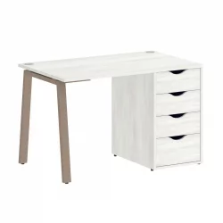 Стол письменный ХОМЕ ОФФИCЕ ВР.СП-3-118.4.А Снежная Платина/Мокко металл / HOME OFFICE VR.SP-3-118.4.A