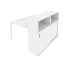Рабочая станция с опорным шкафом-купе Метал Сйстем БП.РС-СШК-2.1 Белый / Metal System