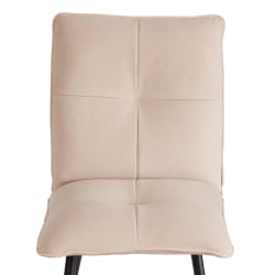 Мягкий стул Sweet LT, велюр, бежевый/черный, 7, 41х55х88 см