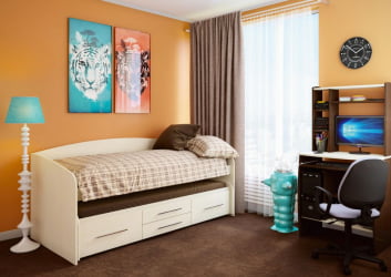 Кровать-чердак Адель-5 Вудлайн кремовый