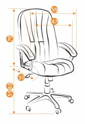 Кресло руководителя СН888  синяя 2601/10