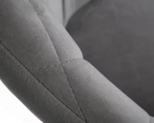 Стул барный DOBRIN LOGAN BLACK Серый велюр MJ9-75