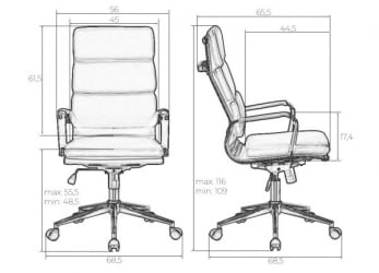 Офисное кресло для руководителей ДОБРИН АРНОЛД (коричневый) / DOBRIN ARNOLD