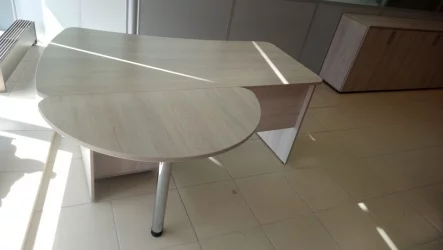 Стол эргономичный Glassy 1.12.16Пр Дуб сантана светлый