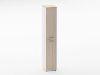 Шкаф 5 узкий закрытый Дека 10.23.16Л Туя/Белый / Deka