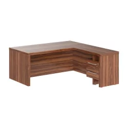 Угловой письменный стол с тумбой ZENN ZCT 1819H R Орех Даллас