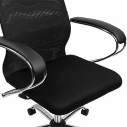 Кресло руководителя БРАБИКС ПРЕМИУМ Ултимате ЕКС-800 хром Черное / BRABIX PREMIUM Ultimate EX-800