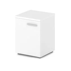 Тумба прикроватная с дверью Ornata 	Н-495 Белый Шагрень