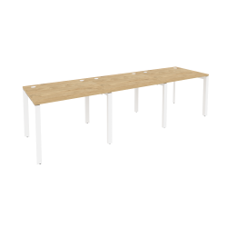 Рабочая станция на П-образном м/к ОНИКС О.МП-РС-3.1.8 Тиквуд Светлый/Белый / ONIX O.MP-RS-3.1.8