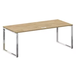 Стол руководителя прямой без тумбы СХИФТ СК.СР-200 Тиквуд Светлый/Капучино / SHIFT SK.SR-200