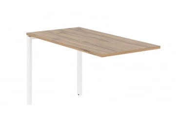 Брифинг-приставка ЕДИС ЕУБ 1367 Дуб Денвер светлый Белый / EDIS EUB