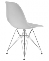 Стул обеденный ДОБРИН ДСР (ножки хром, цвет светло-серый (ГР-01)) 4 шт / DOBRIN DSR (GR-01))