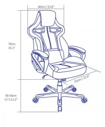Геймерское кресло Ароззи Милано Блуе / Arozzi Milano Blue