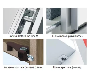 Шкаф-купе трехдверный Прайм 1800 ДСП/Зеркало/ДСП Белый снег