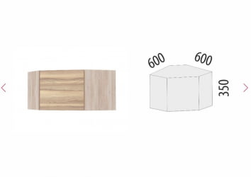 Антресоль угловая (лев/прав) Бруклин 101.108.1