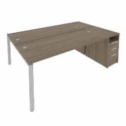 Рабочая станция с опорной тумбой Метал СйстемБ.РС-СТП-2.5 Вяз/Серый / Metal SystemБ.РС-СТП-2.5