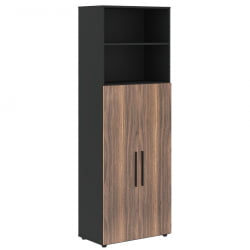 Шкаф с глухими средними дверьми ВЕЛИОН ВЕНЕЕР ВРХCС 80.6 Американский орех Яшма черная / VELION VENEER VRHCS