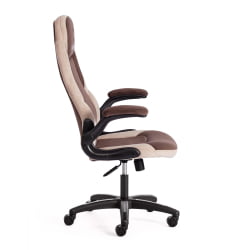 Кресло офисное BAZUKA флок , коричневый/бежевый/коричневый перфорированный, 6/7/6/06