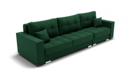 Диван Талисман-2 угол левый/правый (ЗР) Цвет фасада: Зеленый; Тип: Левый/правый; Материал фасада: Металл/Велюр