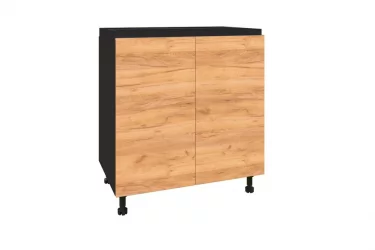 Тумба кухонная 800 Шервуд ЛД 281.060.000.006 Черная Дуб золотой