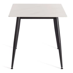 Стол обеденный Austen/Остин столешница керамика (матовая) /опоры металл, белый/черный, 120х80х75см