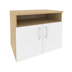 Тумба под оргтехнику ONIX O.TM-1 Тиквуд светлый/Белый