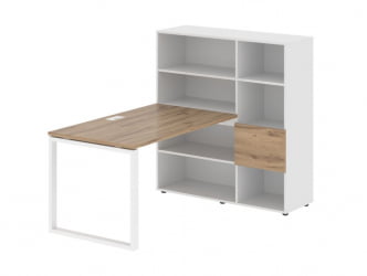 Рабочая станция ЕДИС ЕКРСТ 1213 Дуб Денвер светлый Белый Белый / EDIS EQRST