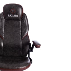 Кресло BAZUKA кож/зам, серый/коричневый, 2TONE/2TONE перф/2TONE