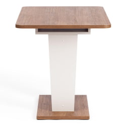 Стол обеденный FOX раздвижной ЛДСП, 68.6x110-145x75 см, Дуб Канзас/Пепел