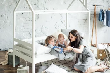 Кровать-домик RooRoom кд-11С Серая