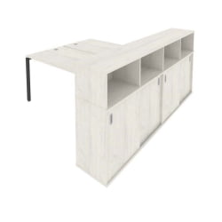 Рабочая станция с опорным шкафом-купе Метал Сйстем Б.РС-СШК-4.4 Наварра/Антрацит / Metal System