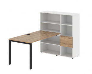 Рабочая станция ЕДИС ЕУРСТ 1215 Дуб Денвер светлый Черный Белый / EDIS EURST