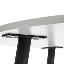 Обеденный стол URANUS ЛДСП/металл, 90x90x77 см, Белый/Черный