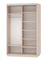 Шкаф-купе двухдверный Экспресс Дуо Медиум 1400х2400h Белый снег